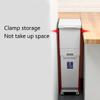 XYEJL Kitchen Garbage Bin Large Capacity Home Kitchen Living Room Plastic with Lid Pulley Moving Garbage Waste Bins Vertical Recycle Compartment Design,White view 4