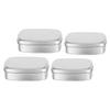 4pcs Soap Box Metal Rectangular Tin Metal Storage Tin Jars Square Metal Soap Keeper DIY Candle Tin Self Draining Soap Container Box with Cover Aluminum Bride view 3