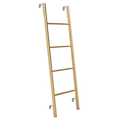 Bunk Bed Ladder 45" / 50" / 55" / 59", RV Car Boat Loft Step Ladder, Metal Adjustable Twin Bed Bunk Ladder for Home/Dorm/Appartments, Load 150kg / 330lbs, Gold, 116cm / 45inch