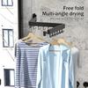 CHENGNAN Wall Mounted Folding Clothes Drying Rack Retractable Collapsible with Towel Bar Strong Load-Bearing Easy to Install view 2