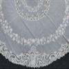 70" Round Embroidery Organza Napkins White Wedding Bridal Party Tablecloth view 2