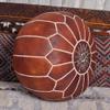 ARTOUARZAZATE Premium Moroccan Leather Ottoman Pouf Cover, Ottoman Footstool Hassock 100% Real Natural Leather pouffe, Home Gifts, Wedding Gifts, Foot Stool (Dark Brown) view 2