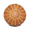 ARTOUARZAZATE Premium Moroccan Leather Ottoman Pouf Cover, Ottoman Footstool Hassock 100% Real Natural Leather pouffe, Home Gifts, Wedding Gifts, Foot Stool (Brown) view 1