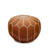 ARTOUARZAZATE Premium Moroccan Leather Ottoman Pouf Cover, Ottoman Footstool Hassock 100% Real Natural Leather pouffe, Home Gifts, Wedding Gifts, Foot Stool (Brown) view 4