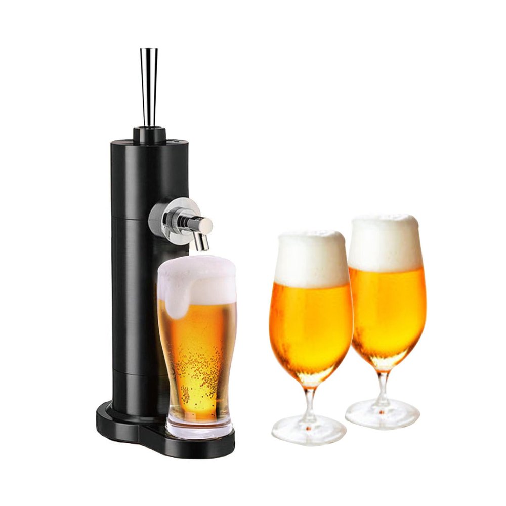RGWYGCG Draft Pour Beer Dispenser,Canned Beer Draft System,Beer Foam Maker,Mini Kegerator,Beer Can Tap,Converts Any Can Into Draft for Beer Bars,Family, Father's Day, Black