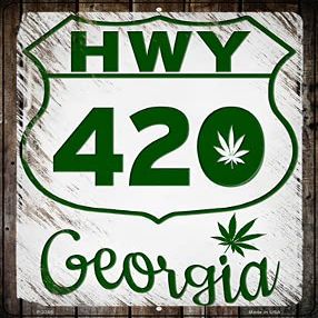 SMART BLONDE HWY 420 Georgia Novelty Metal Parking Sign P-3265