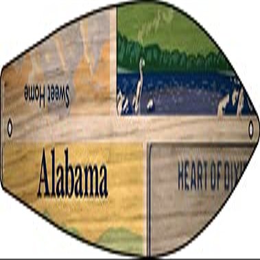 Alabama License Plate Design Novelty Metal Surfboard Sign SB-430