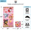 Franco Paw Patrol Girls Kids Bath/Pool/Beach Soft Absorbent Cotton Terry Towel with Washcloth 2 Piece Set, 50 in x 25 in view 3