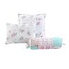 3-Piece Dcor Throw Pillows Set, Square Rectangle Bolster, Spring Blossom Floral Pink Garden view 3