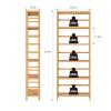 Bamjoy Bamboo Shelf, 6 Tier Bookcase Storage Shelves, Tall Book Rack Shelving Unit, Multipurpose Storage Display Shelf Adjustable Storage Rack for Bathroom Home Office Living Room Kitchen, Natural view 3
