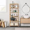 Bamjoy Bamboo Shelf, 6 Tier Bookcase Storage Shelves, Tall Book Rack Shelving Unit, Multipurpose Storage Display Shelf Adjustable Storage Rack for Bathroom Home Office Living Room Kitchen, Natural view 4