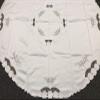 72x72 Round Embroidered Handmade Rose Bud Embroidery Tablecloth view 2