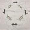 72x72 Round Embroidered Handmade Rose Bud Embroidery Tablecloth view 3