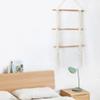 3-Tier Macrame Wood Decorative Hanging Wall Towel Blanket Shelf, Bathroom Storage Toilet Paper Display Rack, Farmhouse Towel Holder for Kitchen, Bathroom, Bedroom, Entryway (Beige) view 4