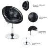 WATERJOY Swivel Vanity Chair with Back, Modern Height Adjustable Makeup Chair with Chrome Frame for Lounge Pub Bar view 4