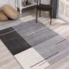 HomeRoots Grey 100% Twisted Polyester 4 x 6 Gray Modern Geometric Area Rug view 1