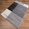 HomeRoots Grey 100% Twisted Polyester 4 x 6 Gray Modern Geometric Area Rug view 2