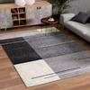 HomeRoots Grey 100% Twisted Polyester 4 x 6 Gray Modern Geometric Area Rug view 4