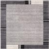 HomeRoots Grey 100% Twisted Polyester 8 x 11 Gray Modern Bordered Area Rug view 3