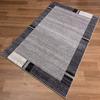 HomeRoots Grey 100% Twisted Polyester 8 x 11 Gray Modern Bordered Area Rug view 4