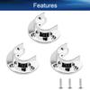 Yinpecly 6pcs Closet Pole Sockets, Zinc Alloy Closet Rod End Supports Shower Curtain Rod Pole Flange Rod Holder, Fit for Pipe Diameter 32mm(1.26 Inches) view 3