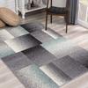 HomeRoots Grey 100% Twisted Polyester 4' x 6 Gray Modern Geometric Area Rug view 1