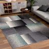 HomeRoots Grey 100% Twisted Polyester 4' x 6 Gray Modern Geometric Area Rug view 4