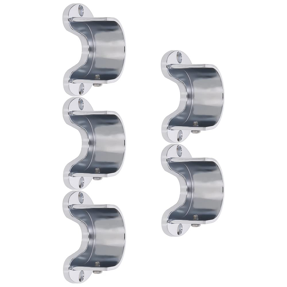 Yinpecly 6pcs Closet Pole Sockets, Zinc Alloy Closet Rod End Supports Shower Curtain Rod Pole Flange Rod Holder, Fit for Pipe Diameter 38mm(1.5 Inches)