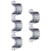 Yinpecly 6pcs Closet Pole Sockets, Zinc Alloy Closet Rod End Supports Shower Curtain Rod Pole Flange Rod Holder, Fit for Pipe Diameter 38mm(1.5 Inches) view 1