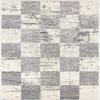 HomeRoots 100% Twisted Polyester 4 x 6 White and Gray Checkered Area Rug view 4