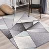 HomeRoots Grey Blue 100% Twisted Polyester 4 x 6 Gray and Blue Prism Pattern Area Rug view 1