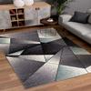 HomeRoots Grey Blue 100% Twisted Polyester 4 x 6 Gray and Blue Prism Pattern Area Rug view 2