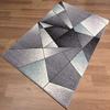 HomeRoots Grey Blue 100% Twisted Polyester 4 x 6 Gray and Blue Prism Pattern Area Rug view 3