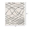 HomeRoots White Grey 100% Twisted Polyester 4 x 6 Gray and Black Modern Abstract Area Rug view 2