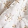 Atiming White Christmas Tree Skirt Plush 56 inch Large Snow Fur Christmas Tree Skirt Mat with Gold Sequin Snowflake Xmas Tree Skirt Base Cover for Christmas New Year Decorations (White-G, 145cm) view 3