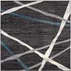 HomeRoots Grey 100% Twisted Polyester 7 x 9 Distressed Black and Gray Abstract Area Rug view 2