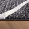 HomeRoots Grey 100% Twisted Polyester 7 x 9 Distressed Black and Gray Abstract Area Rug view 4