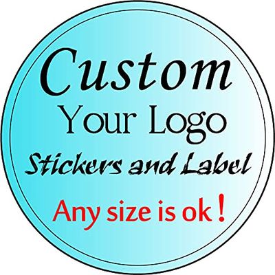 500PCS Custom Text Business Roll Sticker Personalized Design Water Bottle Label Gift Box Birthday Wedding Party First Holy Communion Baptism Stickers (White Artpaper, 2" Round)