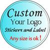 500PCS Custom Text Business Roll Sticker Personalized Design Water Bottle Label Gift Box Birthday Wedding Party First Holy Communion Baptism Stickers (White Artpaper, 2" Round) view 1
