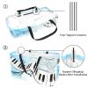 LORVIES Reusable Grocery Bags Boxes Storage Basket, Piano Keyboard Collapsible Utility Tote Bags with Long Handle view 3