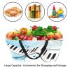 LORVIES Reusable Grocery Bags Boxes Storage Basket, Piano Keyboard Collapsible Utility Tote Bags with Long Handle view 4
