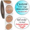 500PCS Custom Text Business Roll Sticker Personalized Design Water Bottle Label Gift Box Birthday Wedding Party First Holy Communion Baptism Stickers (Transparent PVC, 2.5" Round) view 1