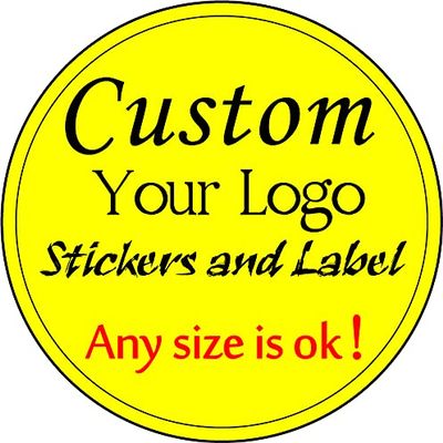 500PCS Custom Text Business Roll Sticker Personalized Design Water Bottle Label Gift Box Birthday Wedding Party First Holy Communion Baptism Stickers (Transparent PVC, 2" Round)