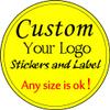500PCS Custom Text Business Roll Sticker Personalized Design Water Bottle Label Gift Box Birthday Wedding Party First Holy Communion Baptism Stickers (Transparent PVC, 2" Round) view 1