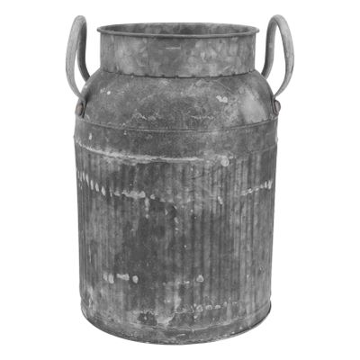 1pc Vintage Flower Bucket for Home Decor Decorative Flower Pot for Floral Arrangements Rustic Galvanized Jug for Tabletop Centerpieces Farmhouse Style Planter Container