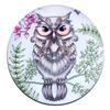 Watercolor Owl Round Coaster Set - Made of Recycled Rubber - Set of 4 view 2