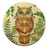 Watercolor Owl Round Coaster Set - Made of Recycled Rubber - Set of 4 view 3