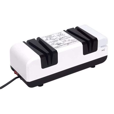 NCRD Professional Electric Knife Sharpening, Automatic Knife Sharpener, 15 Degree Bevel Angle and Fine Groove, Non-Slip Base, Chef's First Choice (Color : White)