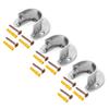 Yinpecly 6pcs Closet Rod Brackets, Stainless Steel Closet Rod Supports Closet Pole Sockets Flange Rod Holder, Fit for Pipe Diameter 25mm(0.98 Inches) view 1