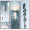 SIGNWIN Framed Wall Art Print Set Retro Film Grain Palm Tree Set Nature Wilderness Photography Modern Art Scenic Relax/Calm Multicolor Pastel for Living Room, Bedroom, Office - 16"x24"x3 White view 1